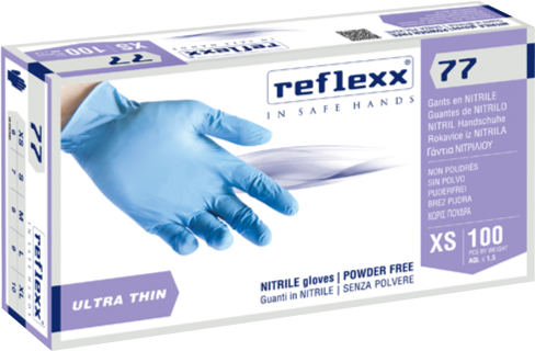 Guanti nitrile senza polvere Reflexx R77